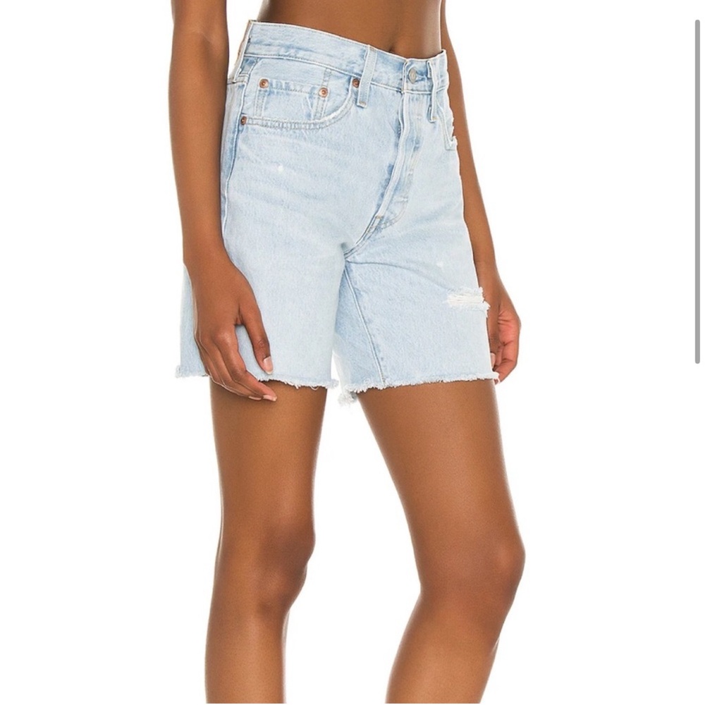 Levi’s Women’s Premium 501 Mid Thigh Denim Shorts - Picture 3 of 11